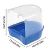 Plastic Bird Water Bath Box Bathtub Parrot For Parakeet Hanging Bowl Pet Supple