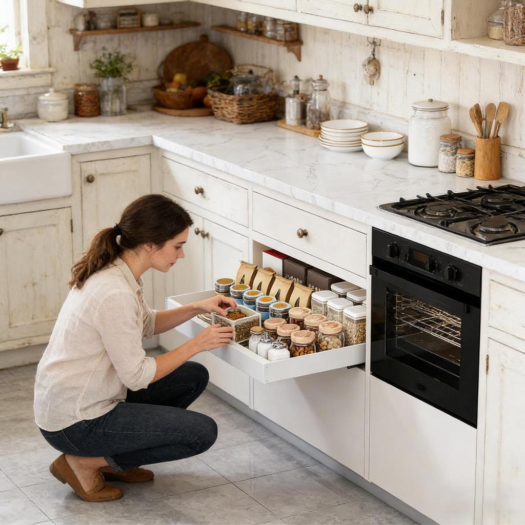 Pull-Out Home Organizers Kitchen Storage Adhesive Sliding Tray Cabinet Organizers Slide Out For Kitchen Pantry Apartment