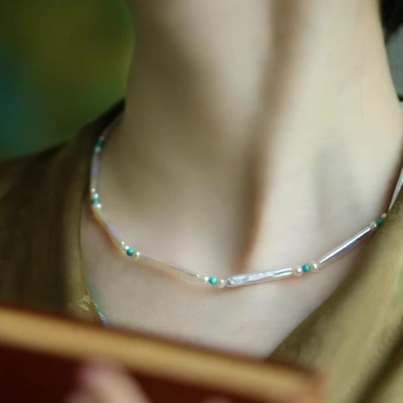 

2024 Новая мода Личность Бисерный Темперамент Геометрический Джокер Ожерелье Женские Украшения