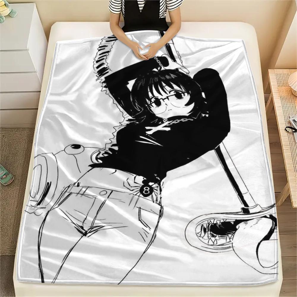 Hunter × Hunter Warm Flannel Blanket with Pattern for Home Sofa Bedding Outdoor -xia77 75x90cm