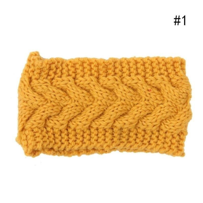Solid Wide Knitting Headband Winter Warm Ear Crochet Turban Hair Accessories For Women Girl Hair Band Headwraps