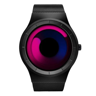 RORIOS Men's and Women's Analog Watch with Unique Time Display, Stylish Japanese-Made Quartz Movement, Water Resistant, Popular Mesh Band, Casual,