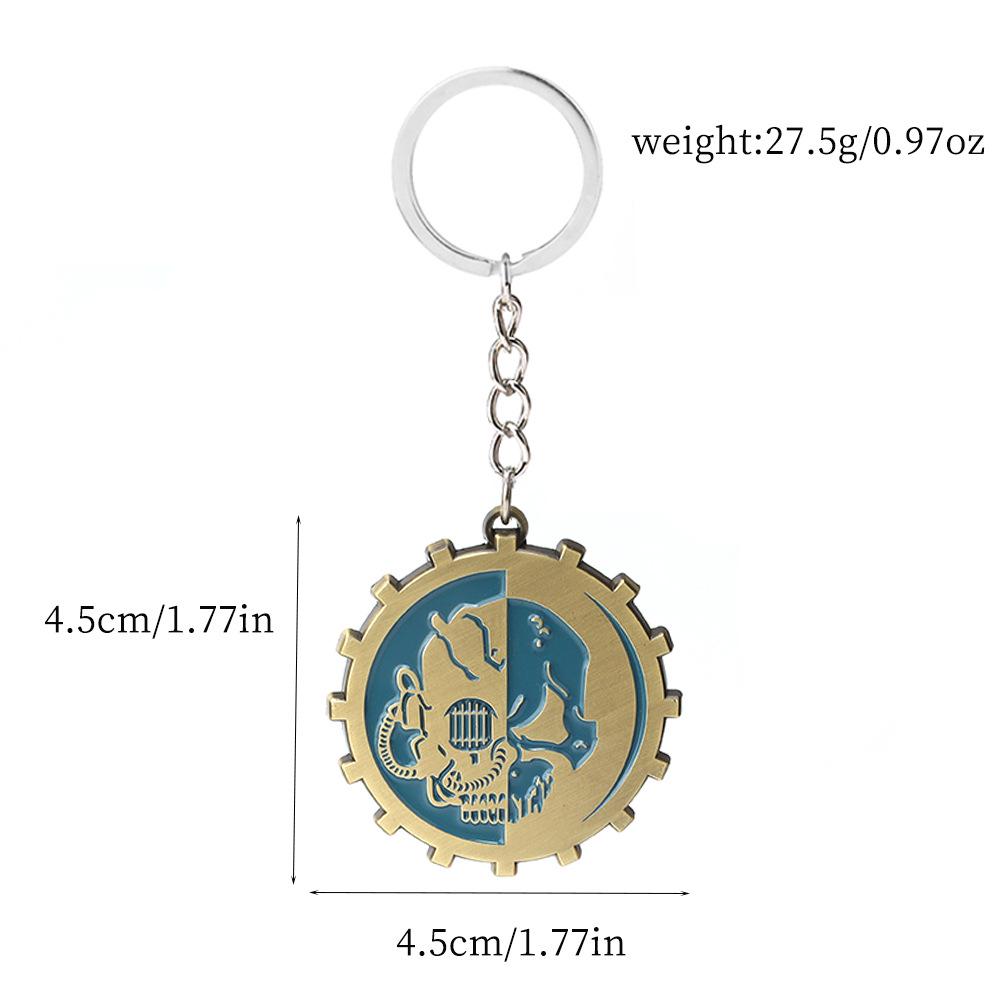 Warhammer 40K Adeptus Mechanicus Skull Cartoon Enamel Keyring