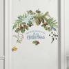 Merry Christmas Wall Stickers Pine Cones Branches Berries Green Plants Window Clings Glass Door Mural Posters Xmas Decor