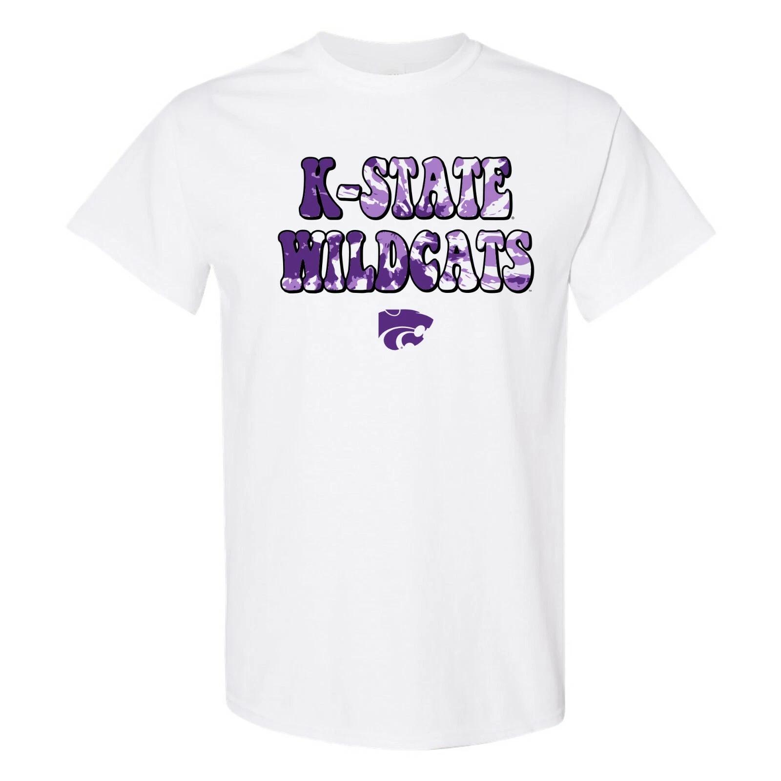 Kansas State Wildcats Tie Dye Type T-Shirt - White 2XL