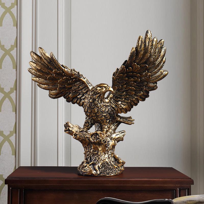 Bronze Antique Eagle Wine Cabinet Ornament for Living Room