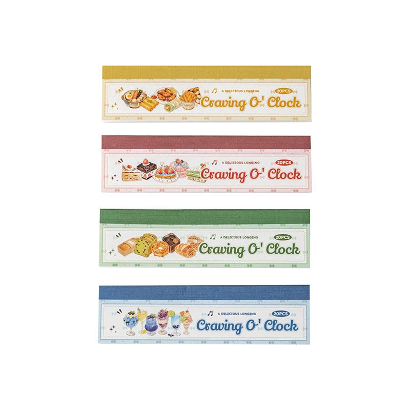 20 food themed die-cutting stickers per pack, Greedy Moment series sticker book