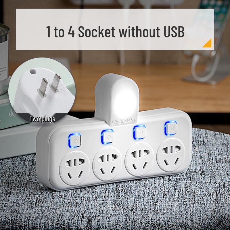 Wireless Multifunctional 2-Pin Plug Strip & Adapter