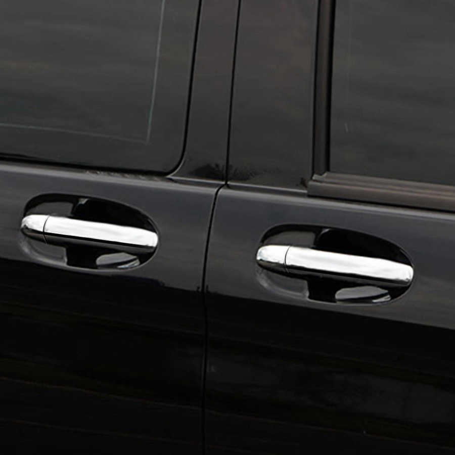 8 Pcs Silver Chrome Car Electroplate Exterior Door Handle Cover Trim Protector for Mercedes Benz Vito W447 2014 2015 2016