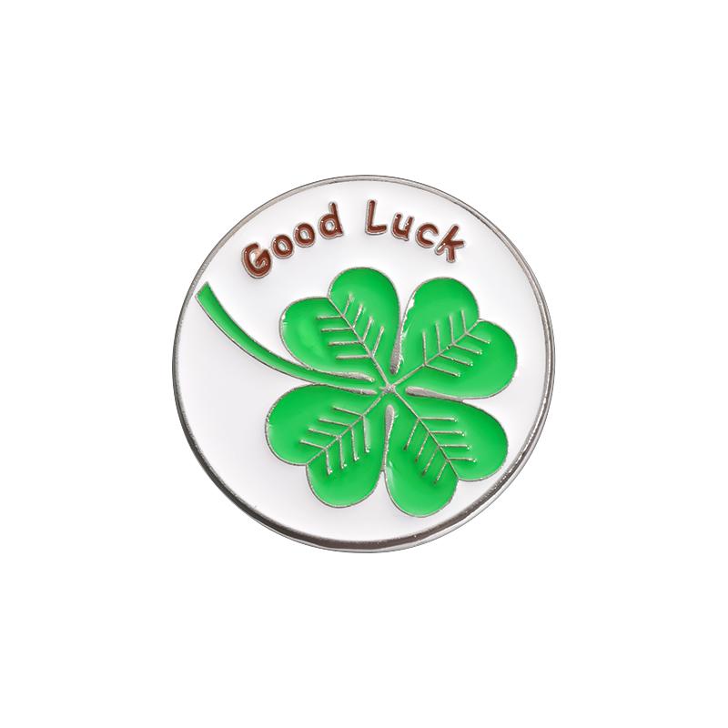 Golf Hat Clip 0.9 Inch Lucky Clover Hard Trendy Hat Metal Badge Jewelry Gift for Friend