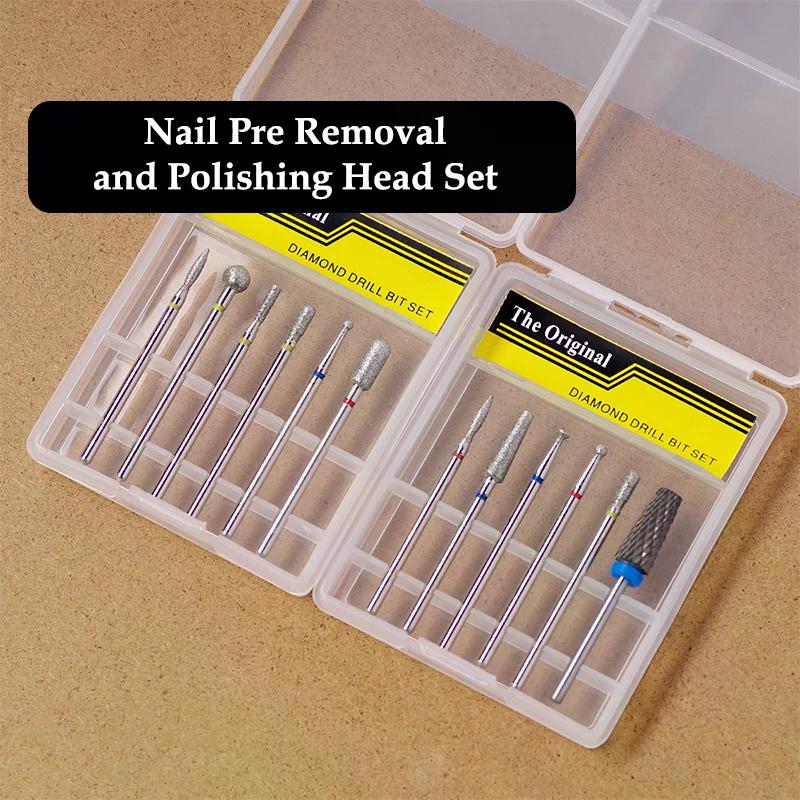 6Pcs Nail Cone Tip Drill Bits Electric Cuticle Clean Rotary For Manicure Pedicure Grinding Head Sander Tool