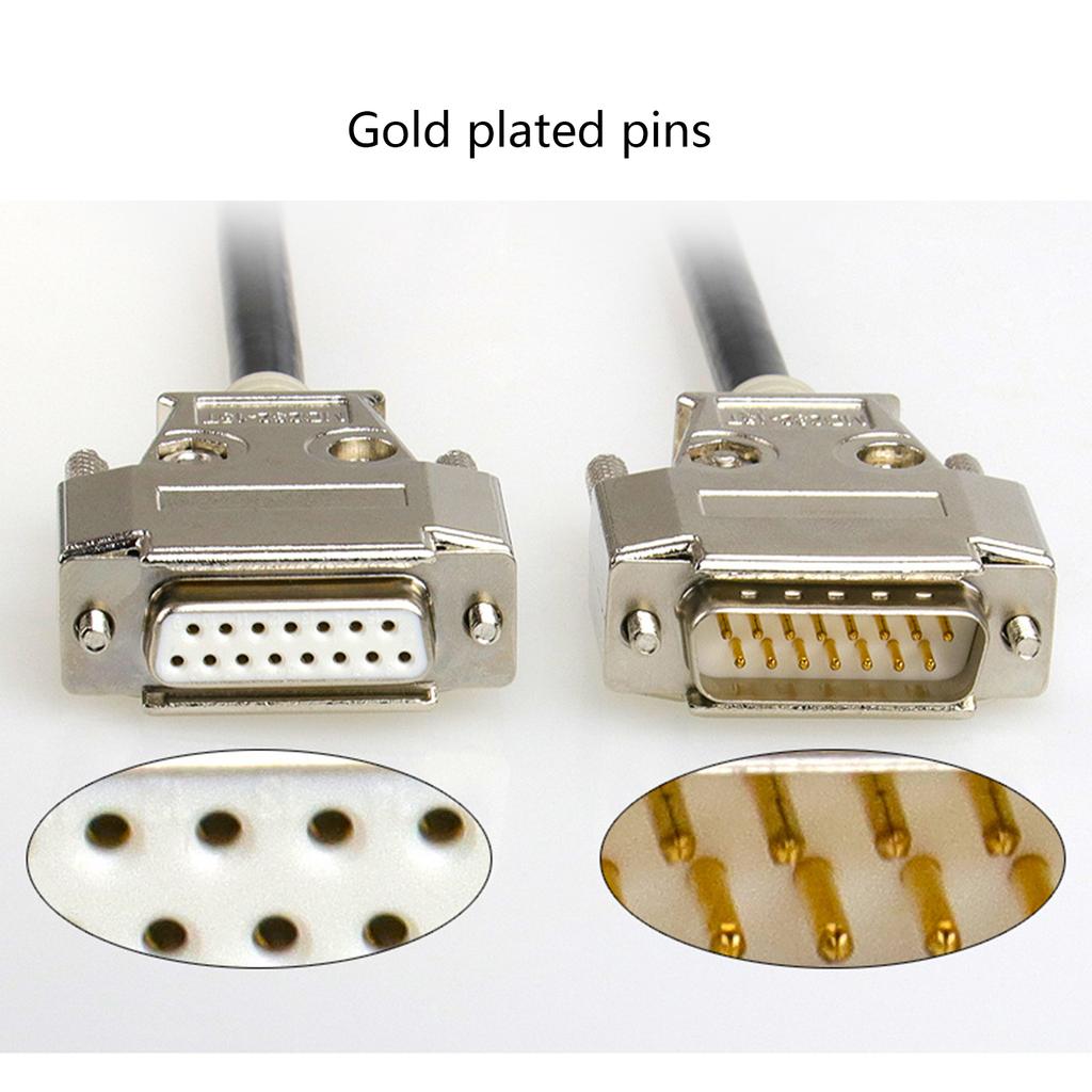 1.5m-30m DB15 15Pin Extension Cable Wire Data Cord in Multiple Lengths for Numerical Control Machine Tool/Modem