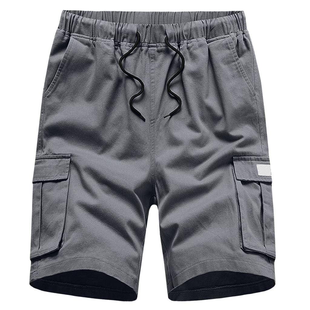 Men's Summer Loose Outdoor Sports Multi-Pocket Cargo Shorts Casual Pants Quarter Pants