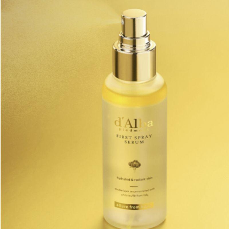 d'Alba White Truffle First Spray Serum Facial Mist 100ml – Hydrating & Glow Boosting Vegan Oil-Serum Mist