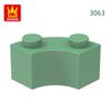 Non-Toxic 128Pcs/Lot 3063 85080 Curved Building Blocks Moc Accessories Compatible With Bricks Diy Children Toys Assembly Gift Box