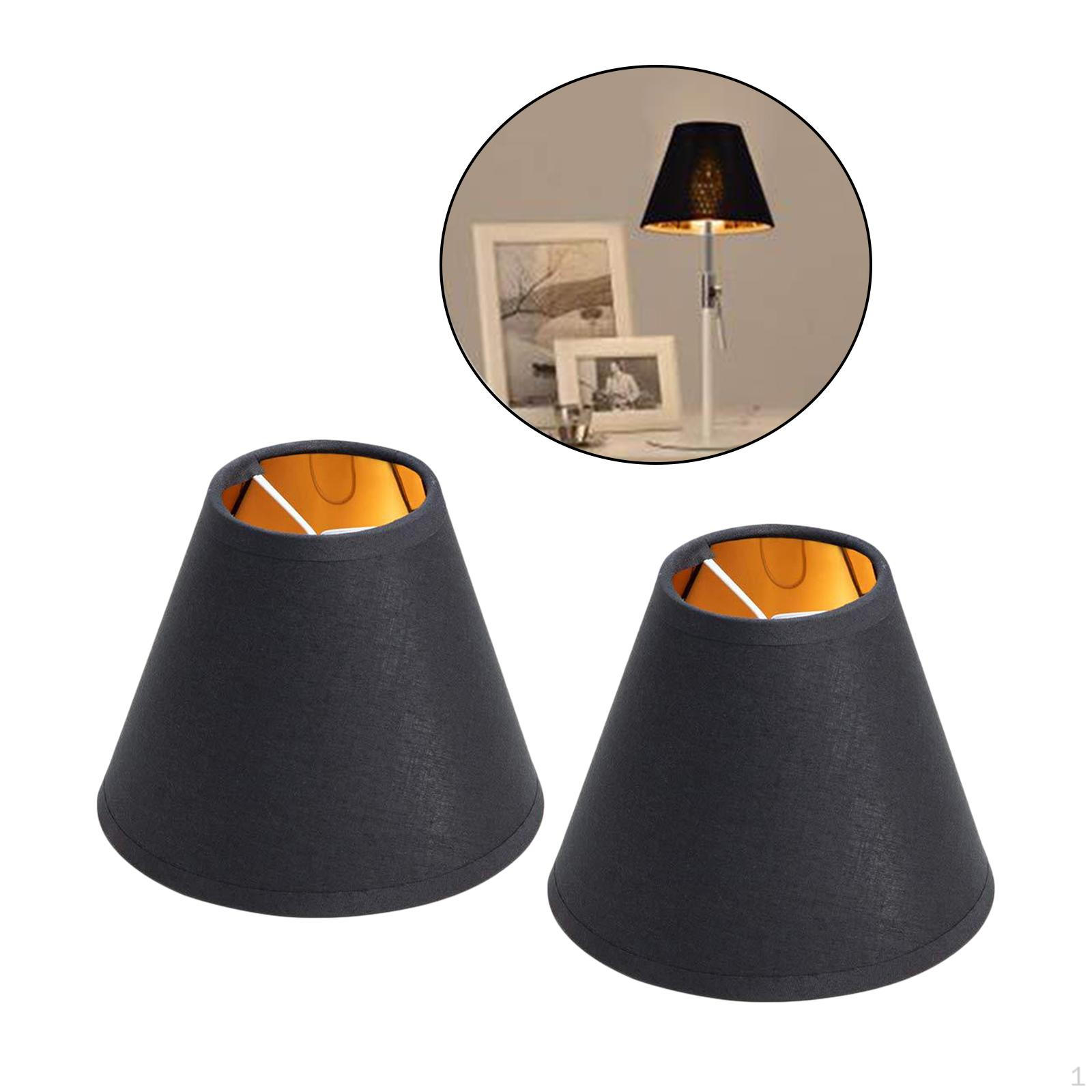 

2 Pieces Lamp Shade Lampshade for table Desktop Accessories Tabletop Studying чёрный