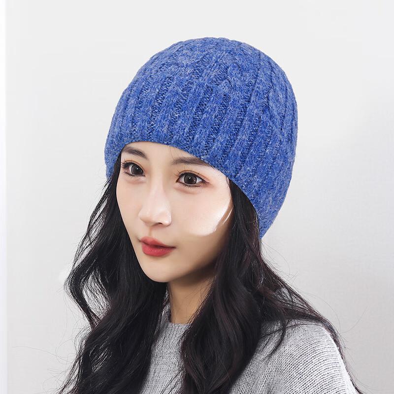 

ZHENYUEQI Winter Washed Wool Cable Knit Beanie One Size