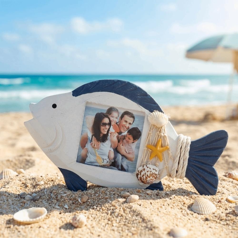 Unique-shaped Ocean-Themed Photo Frame Wooden Instant Photo Frame Living Room