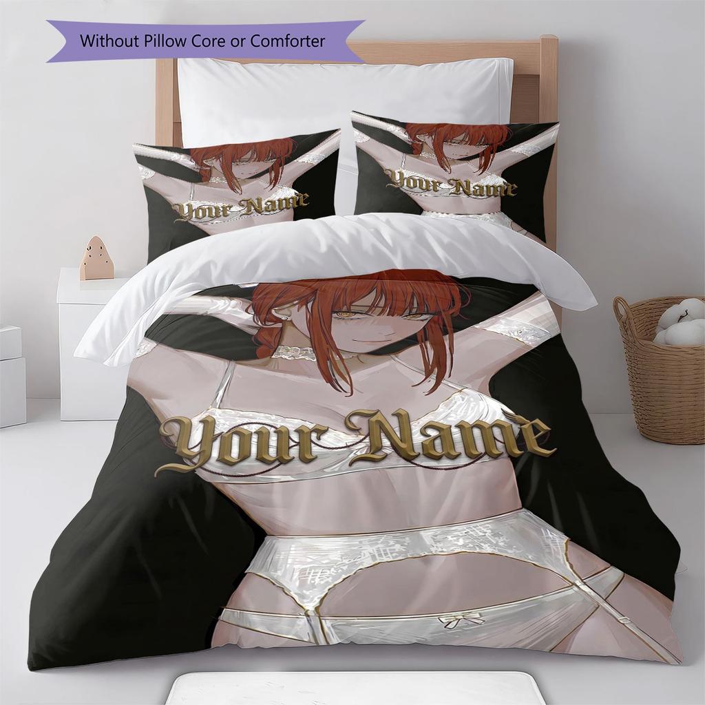 Angel Wings Fantasy Custom Name Pattern Bedding Quilt Set Quilt Cover Pillowcase Home Birthday Gift(1 * duvet cover + 2 * pillowcase, without core)