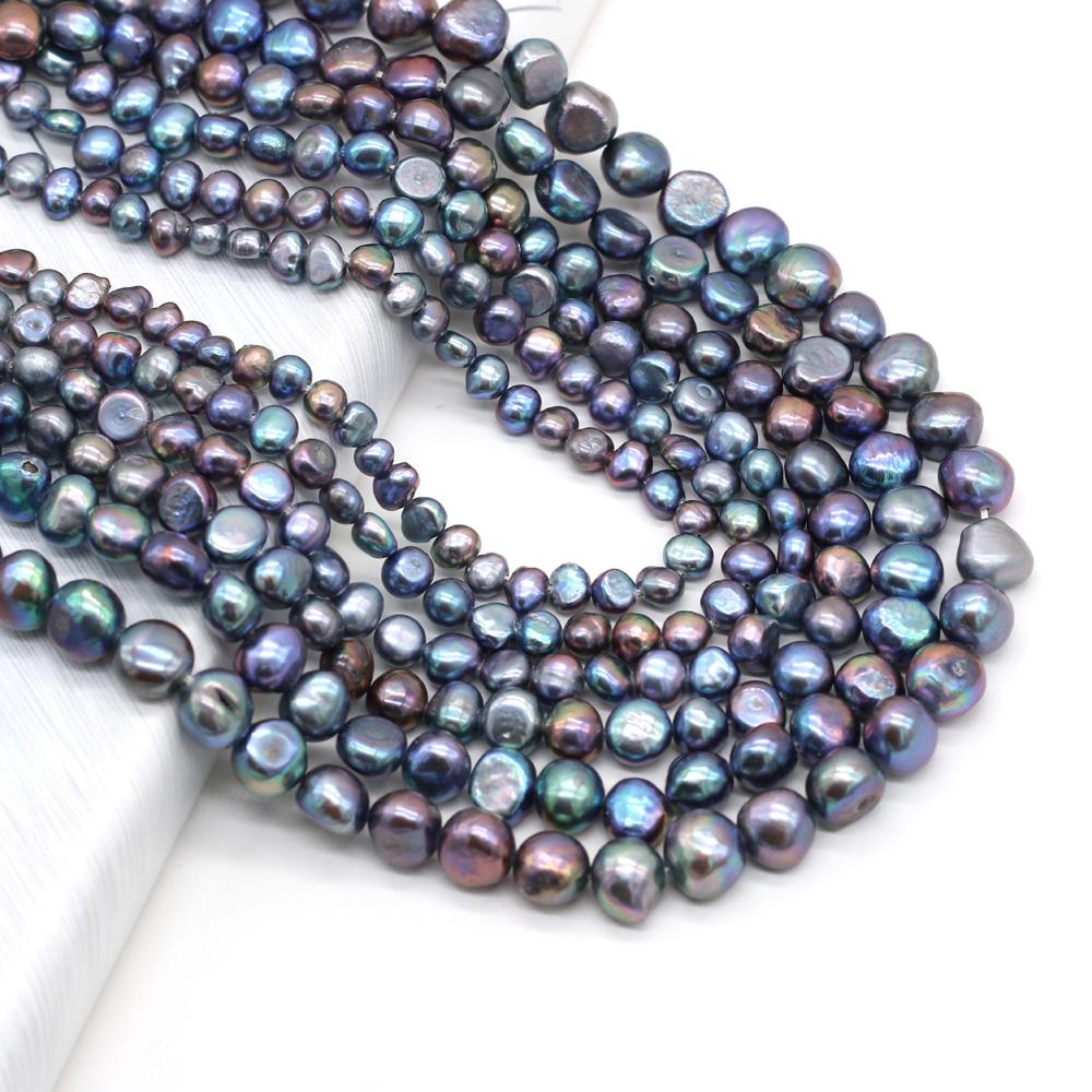 1String, Black Natural Nugget Pearls Beads, for DIY Necklaces Bracelets Accessories, Jewelry Making, Birthday, Wedding, Party Gifts 36cm