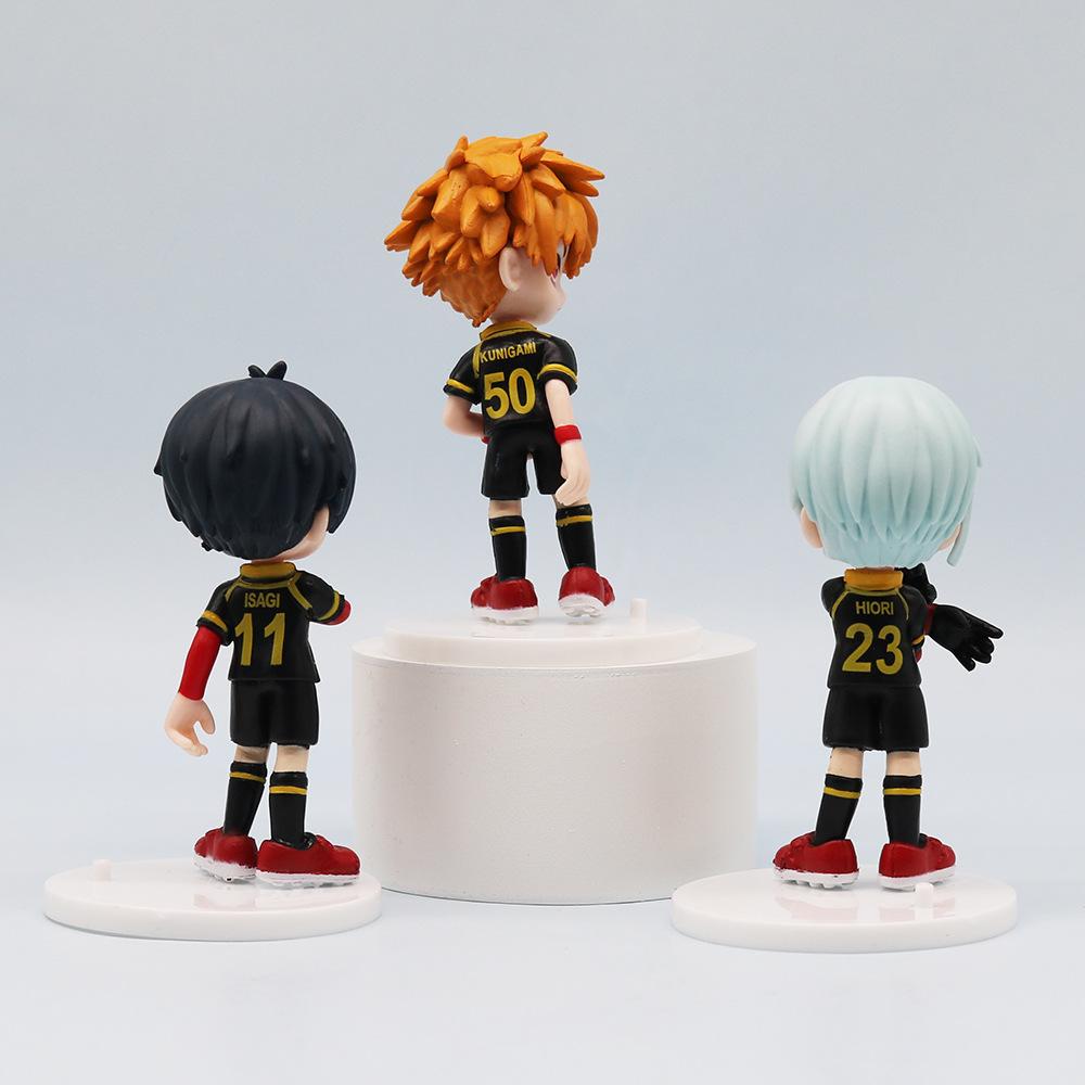 6pcs/set BLUE LOCK Figure Model Toys Anime Nagi Bachira Meguru Barou Shouei Reo Mikage Doll