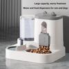 Automatic Dog Cat Feeder and Water Dispenser Gravity Food Feeder and Waterer Set with Pet Food Bowl Universal Pet Products