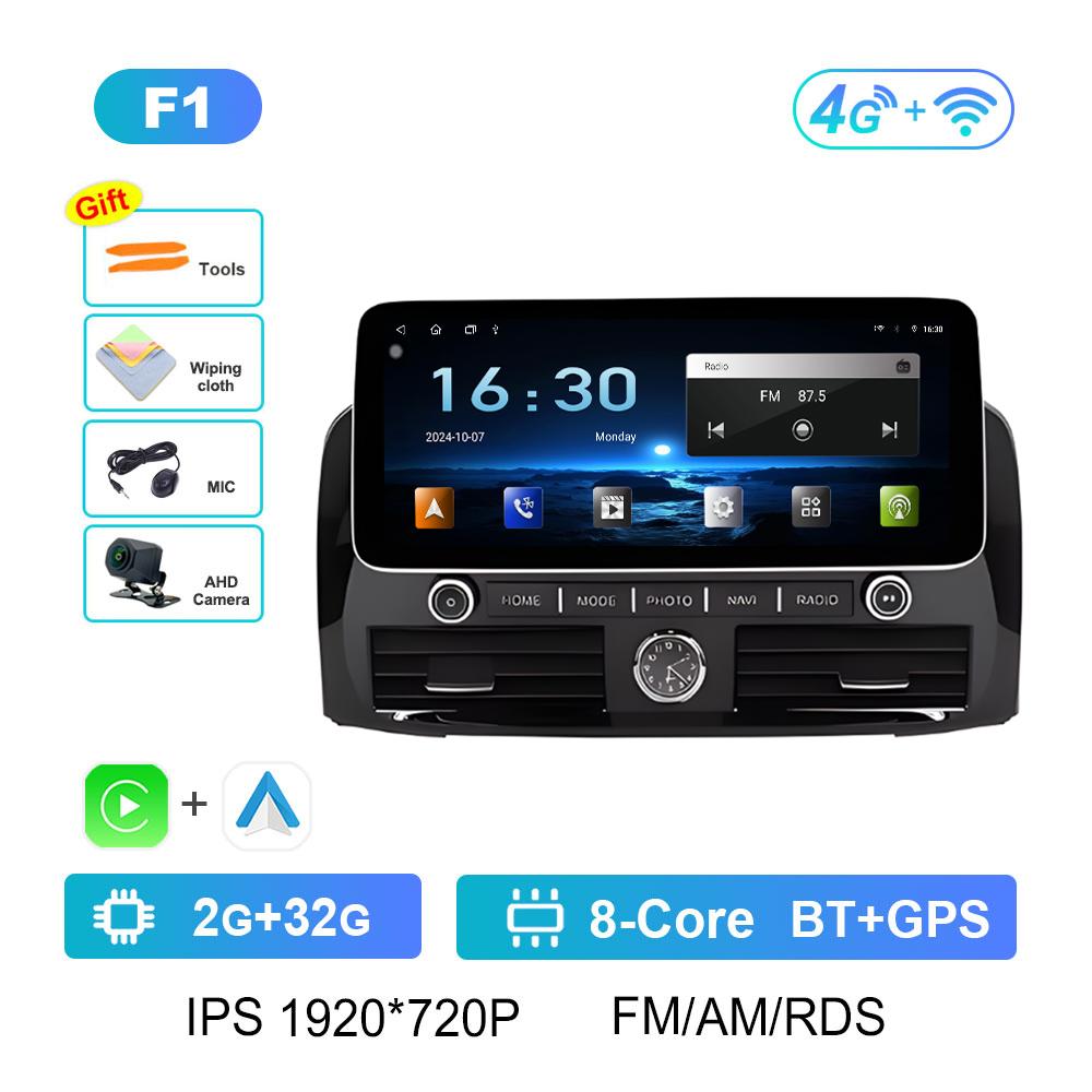 Android Auto Wireless Carplay for Toyota Prado 2004 2005 2006 2007 - 2009 DSP Stereo Cooling Fan Autoradio Touch Screen No 2 Din
