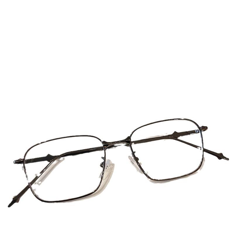 New Style Sunglasses For Men Korean Stylish Square Shape Alloy Frame Sun Glasses Women Campus Style Girls Glass