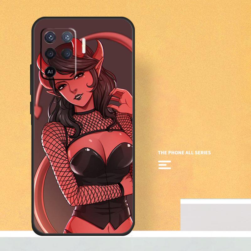 Devil Woman Case For Oppo A5 A6 Pro A16 A76 A96 A17 A57 A40 A60 A80 A98 A58 A78 A18 A38 A54 A74 A94 A15
