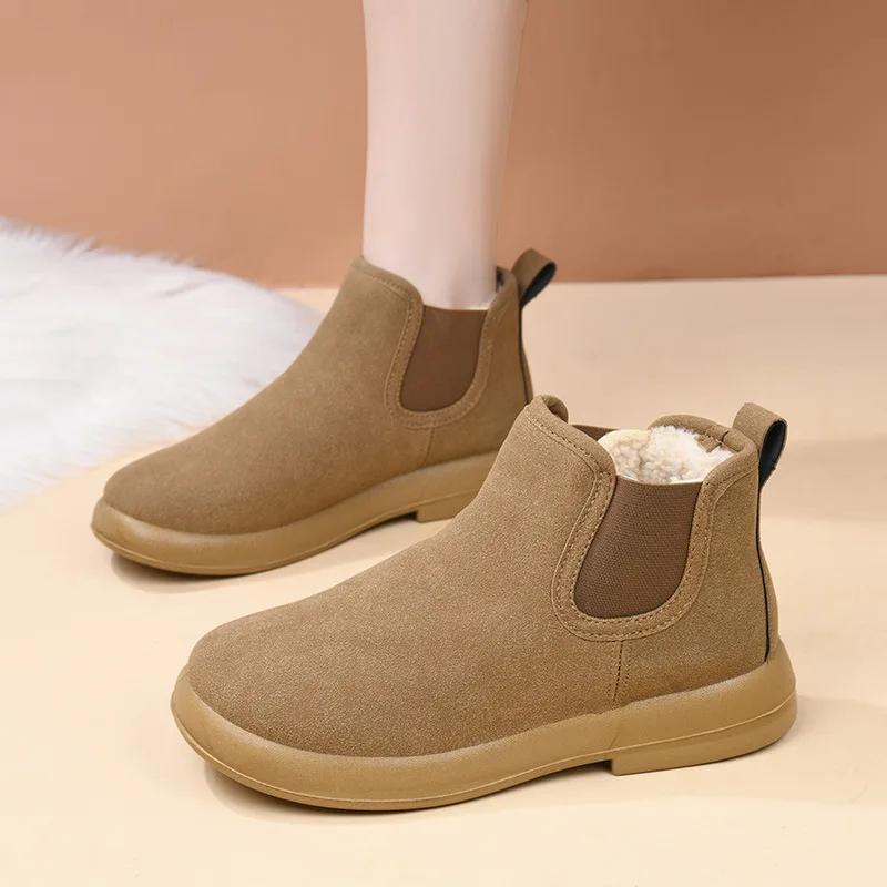 Fashion 2025 Winter Fur Snow Boots For Women Outdoor Warm Comfort Fuzzy Cotton Shoes Fashion Plush Ladies Boots Fluffy House Slippers