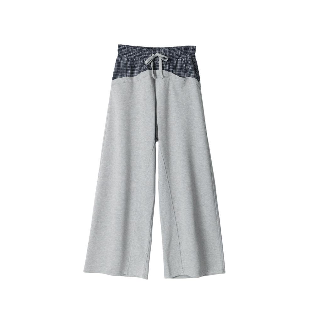HeyHenry Women s Sporty Wide-Leg Sweatpants - Trendy, Casual Lazy Design for Spring Large серый