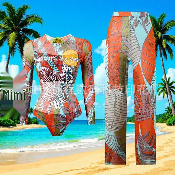 UPALNIK Damen Einteiler Netz Sonnenschutz Badeanzug Überwurf, Langarm Design