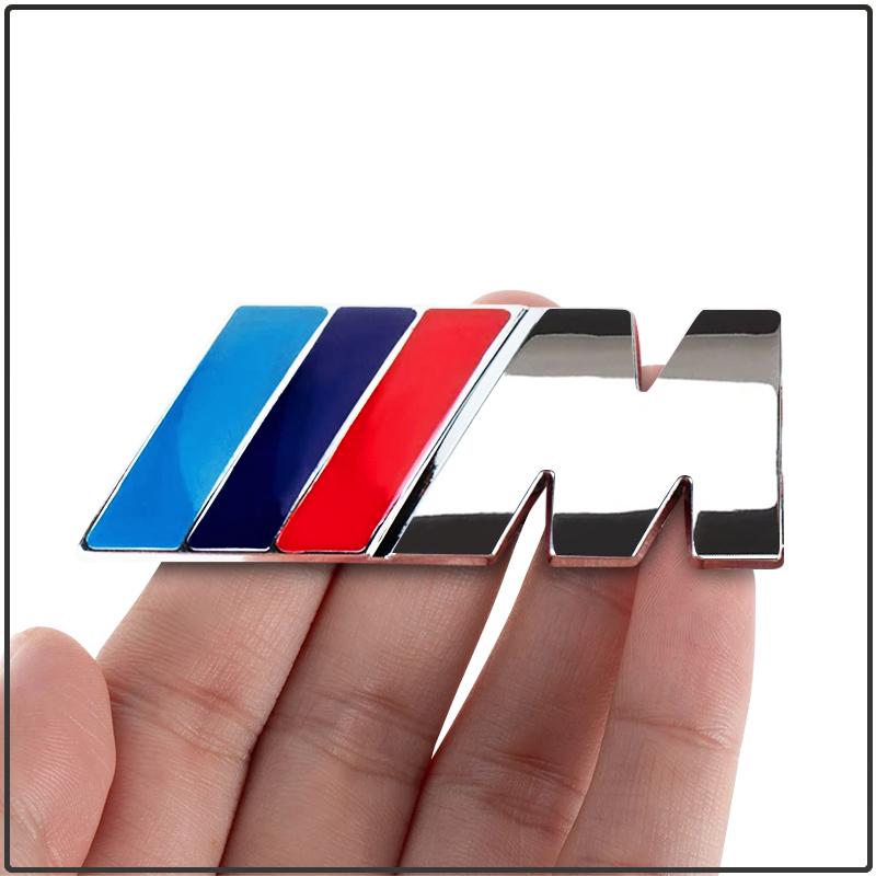 M LOGO Emblem Fender Badge Trunk Sticker Car Front Grille Badge 3D For BMW M Performance Power M3 M5 F30 F20 F25 X1 X3 X5