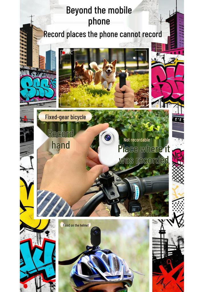 Outdoor Shockproof Cycling & Motorcycle Thumb Camera for Vlogging, Mountain Climbing, Fishing, and Pet Recording
