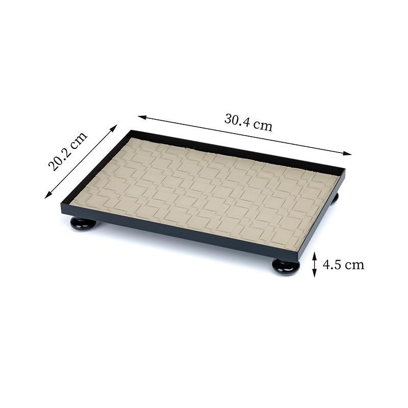 

Скандинавский органайзер для ванной комнаты Металлический и кожаный поднос для хранения Тарелка для украшений Подставка для помады Поднос для мелочей и парфюмерии Блюдце для колец светло-серый