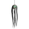 Halloween Hanging Skull Decoration with Long Hair and Light-Up Eyes for Indoor Outdoor Party Haunted House Scene Setup Prop