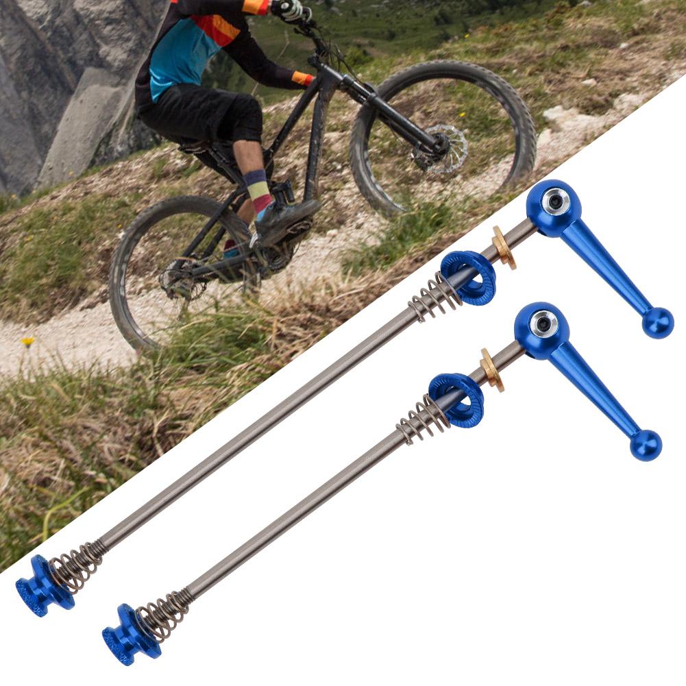 Levier Ax Rapid Bicicletă Munte Ax Titan Aliaj Titan Set Roți Pliabile Albastru