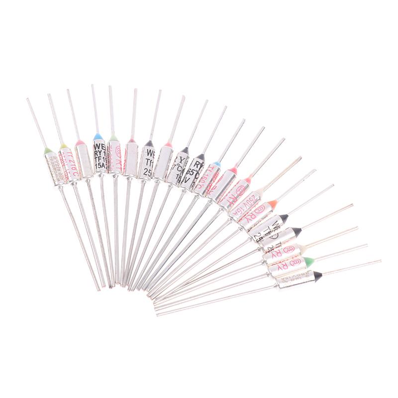 10Pcs Tf Thermal Fuse Ry 15A 250Vtemperature 121C 125C 128C 130C 135C 140C 145C 150C 155C 160C 165C 167C 175C 180C 185C 192C