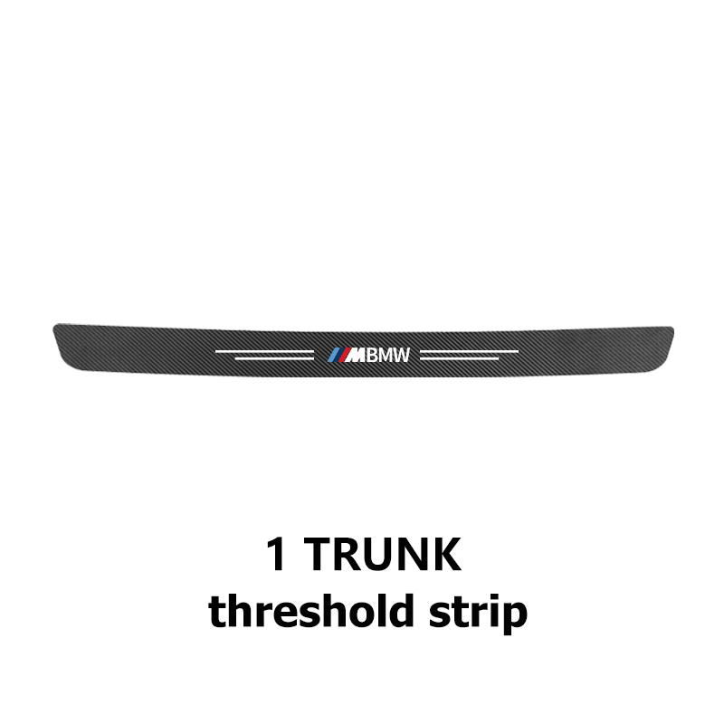For BMW Car Door Sill Scuff Plate Decor Carbon Fiber Stickers M Performance Alpina M3 M5 M6 X1 X3 X4 X5 G20