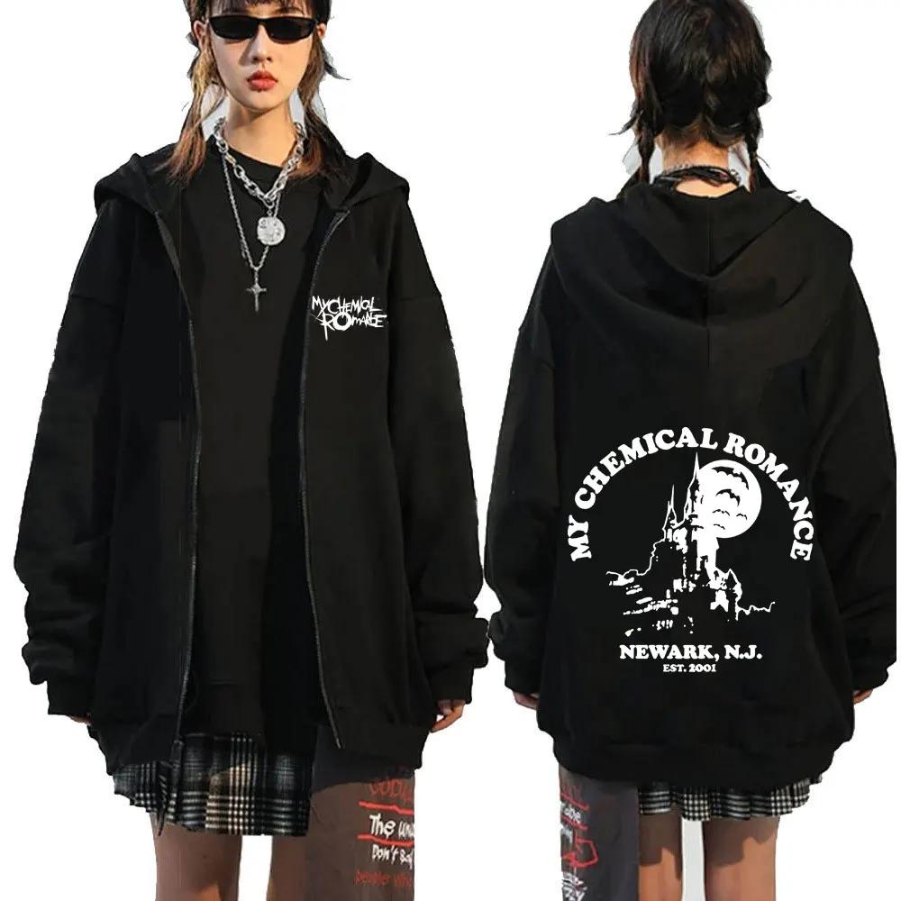 

Толстовка з капюшоном My Chemical Romance Mcr Dead на блискавці Black Parade Punk Emo Rock Толстовка на блискавці Чоловіча мода Вінтажні толстовки в стилі хіп-хоп 2XL