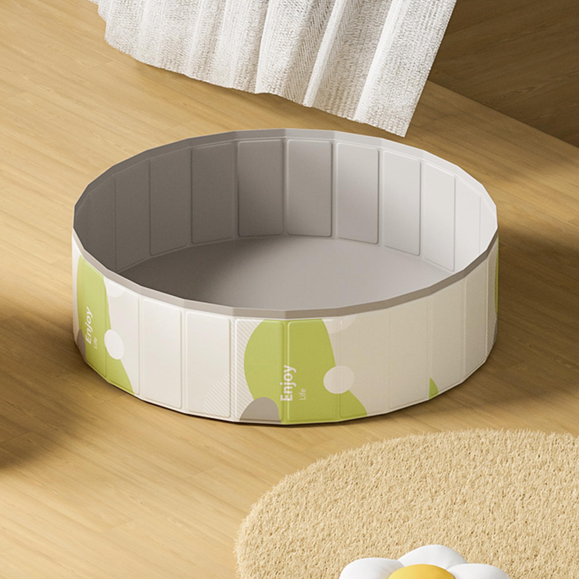 

Hyindoor Без надувания Домашний Виниловый Бассейн для Игр с Водой в Жаркую Погоду, Требуемый, Складной, Детский Бассейн, Бассейн, Бассейн 8020см, Защита, Хранение, зелёный