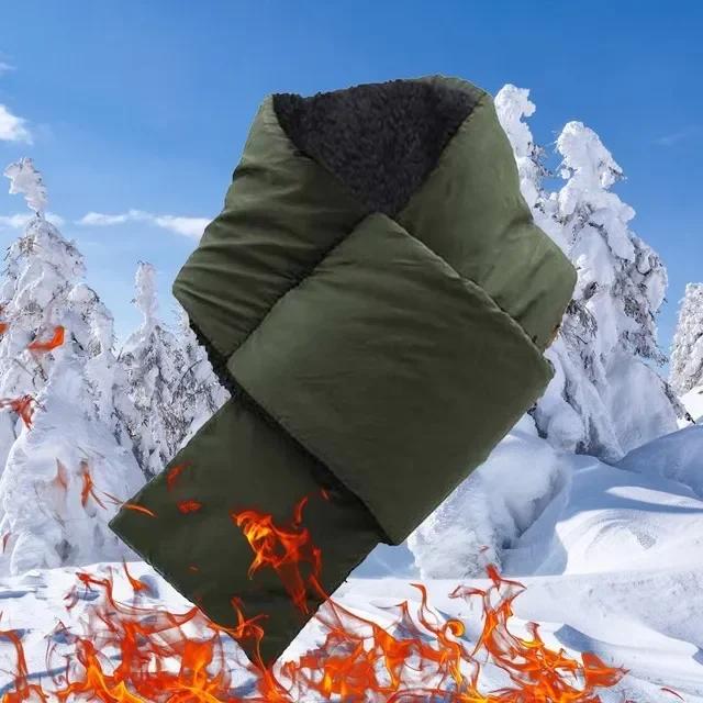 

Winter Thicken Warm Down Cotton Scarf Women Men Thin Light Waterproof Camping Scarf Foldable Portable Warmer Cycling Neck Scarf