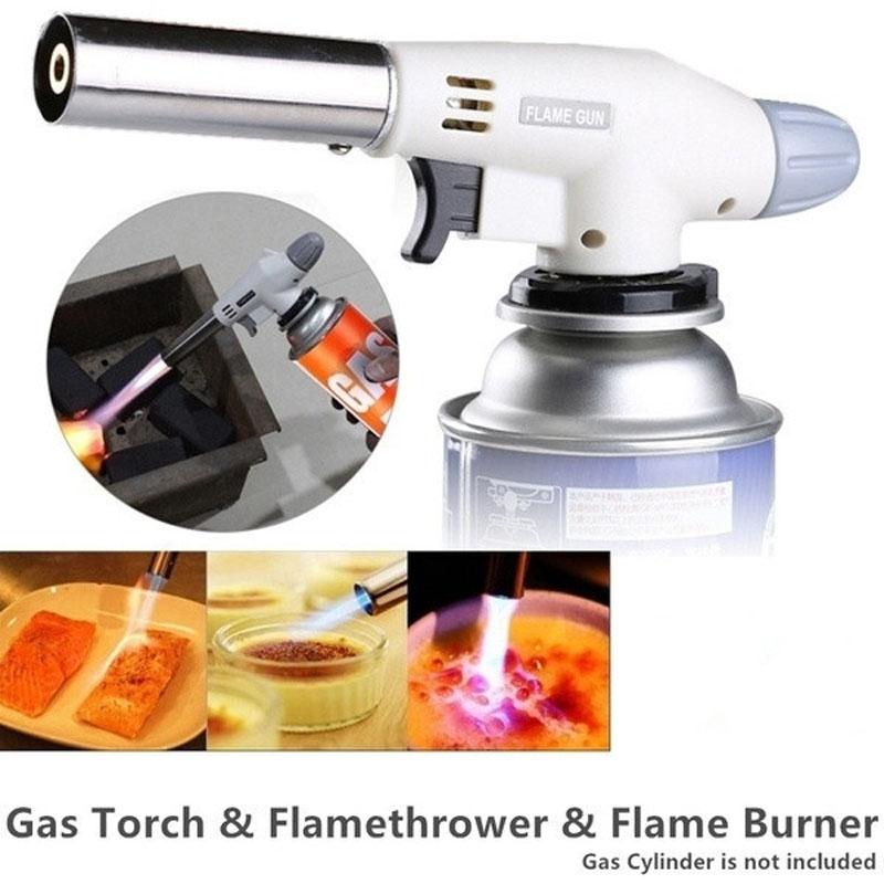 360° Gas Flamethrower Burner Gas Blow Outdoor Camping BBQ Baking Meat Tools 360° Gas Flamethrower Burner Gas Blow Outdoor Camping BBQ Baking Meat Tools