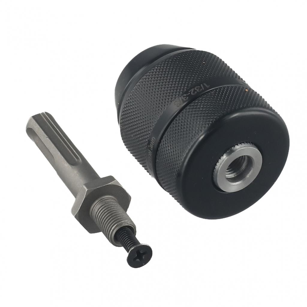 Adapter Drill Chuck 0.8-10 Mm 2Pcs 3/8-24UNF Black
