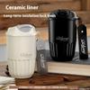 Tazza da caffè thermos con rivestimento in ceramica da 410 ml, a doppia parete in acciaio inossidabile, isolata sottovuoto, per caffè, tazza termica, tumbler, regalo