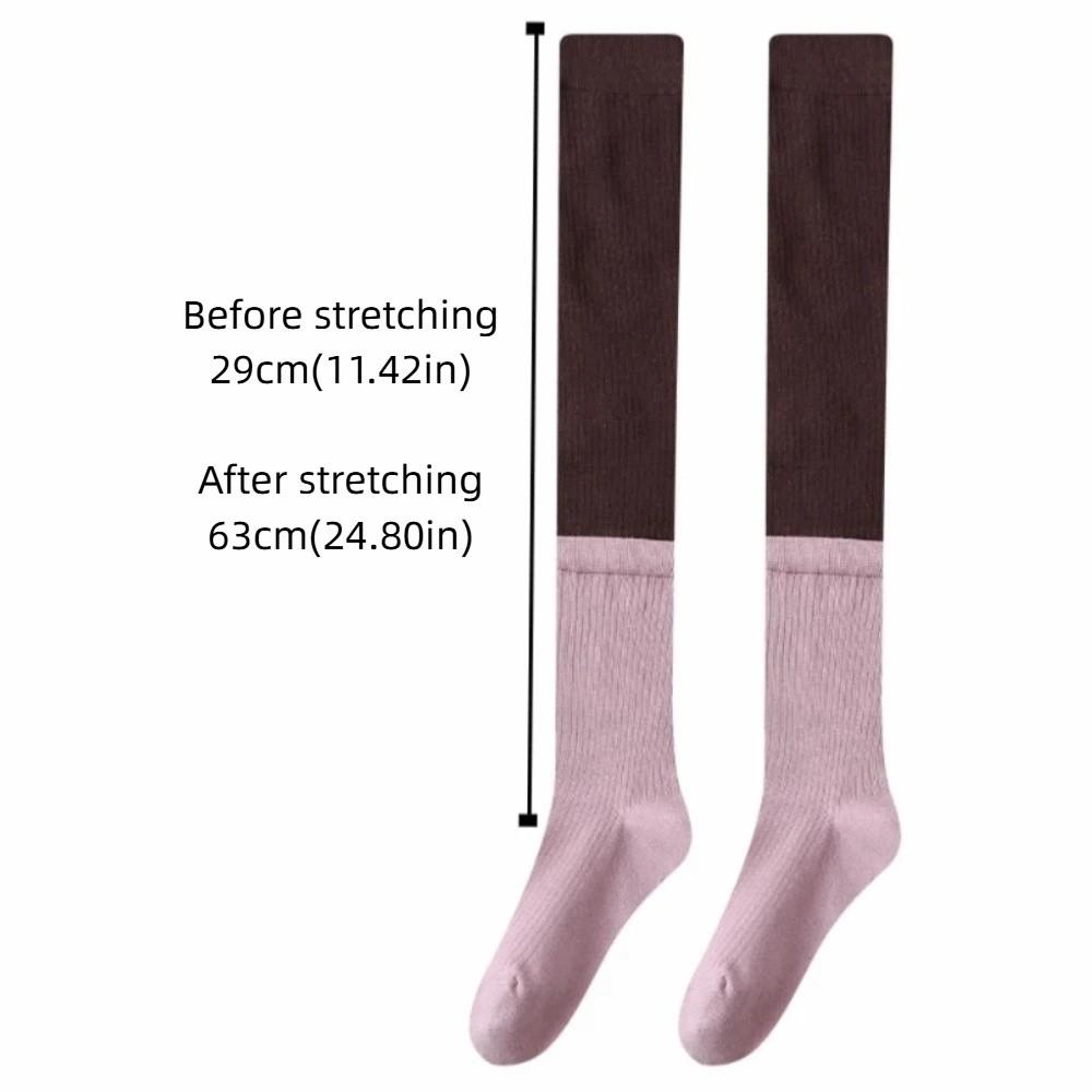 Simple Patchwork JK Lolita Socks Ins Over-knee Long Tube Stockings Japanese Style Hosiery Thigh High Stockings College