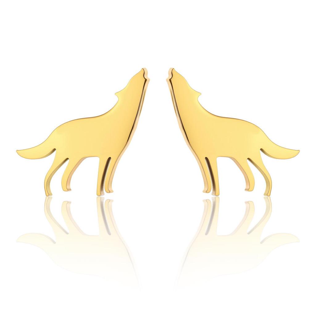 Unisex Titanium Steel Heart Stud Earrings - Simple, Elegant, Christmas Theme