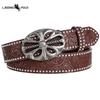 Classic Embossed Color Changing Western Cowboy Belt Buckle Belt Edge Smooth Buckle Personality Belt