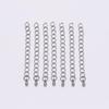 10pcs 50/70mm Stainless Steel Extension End Chain With Water Drop Bracelet Extension Tail Chain For DIY Jewelry Making Findings