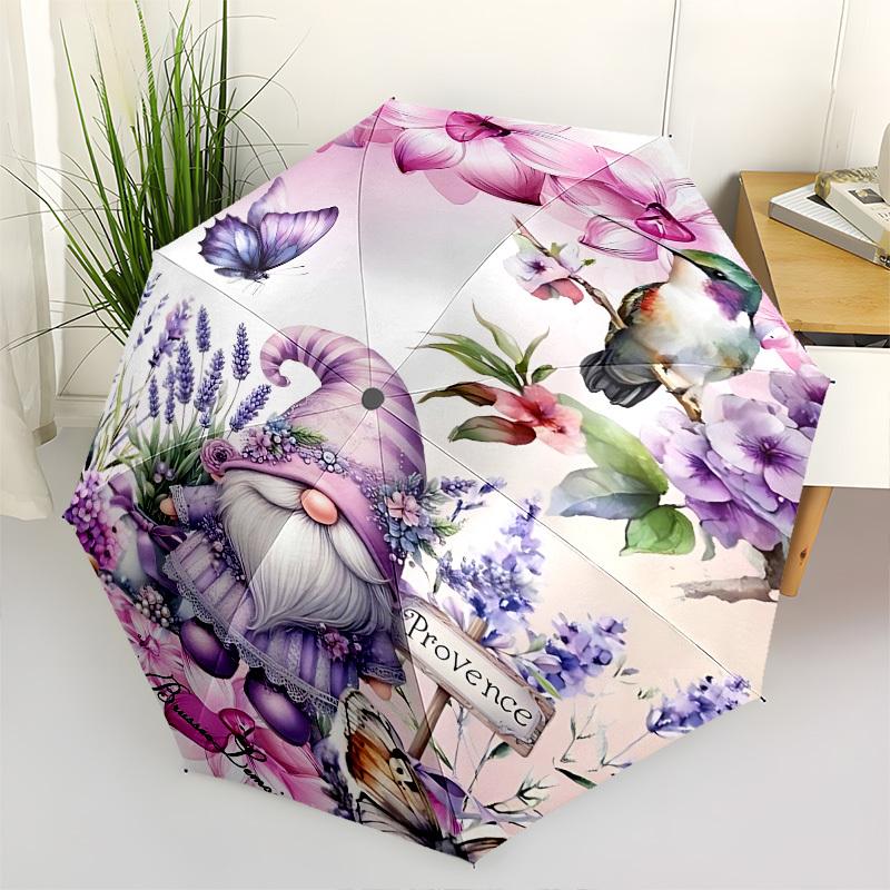 

Gnome, ProvenceThemed Automatic Opening and Closing umbrella 8 Ribs, Suitable for Leisure and Going Out, Outdoor Accessory, Gothic Style,